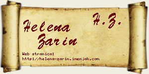 Helena Zarin vizit kartica